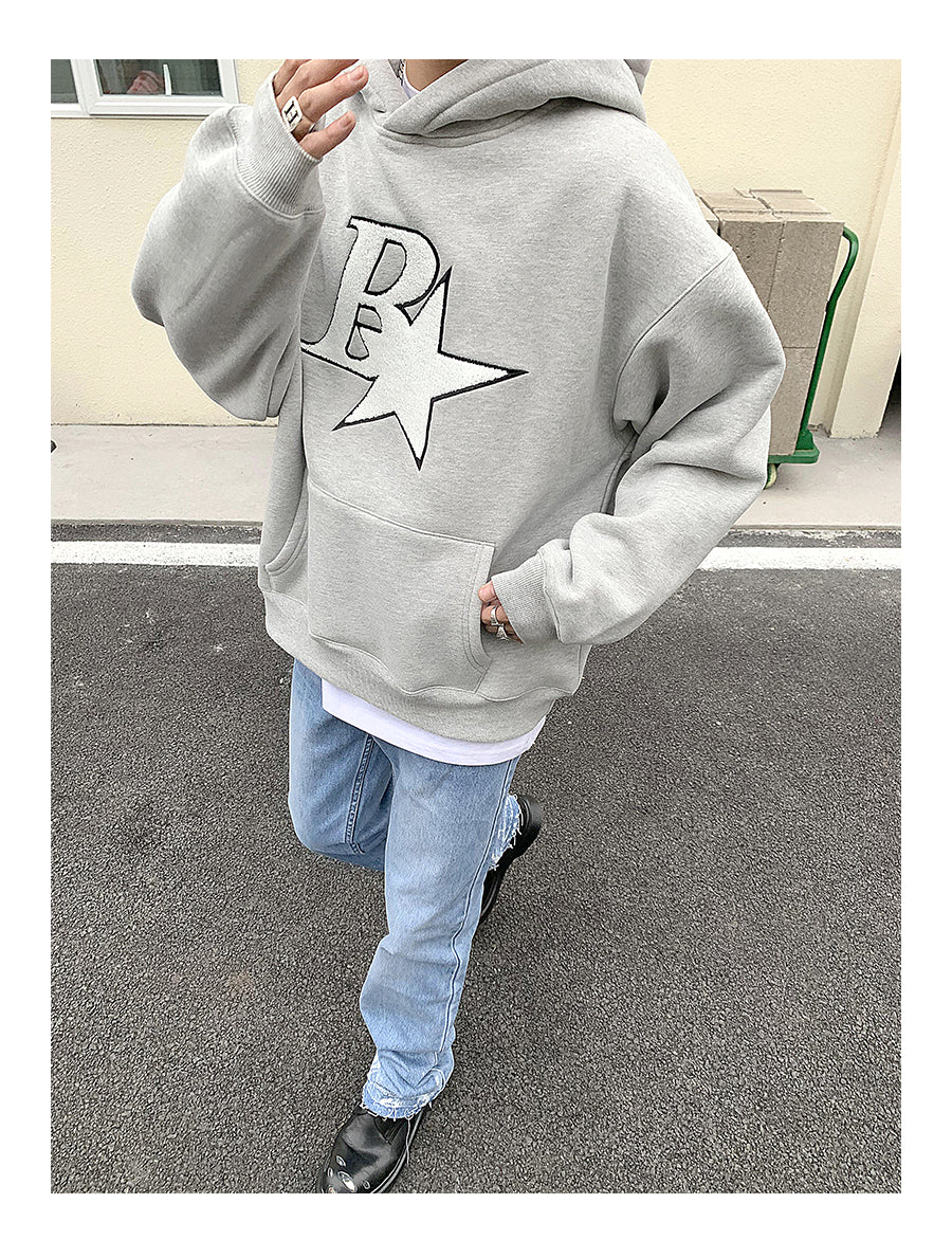 B Star Embroidered Hoodie