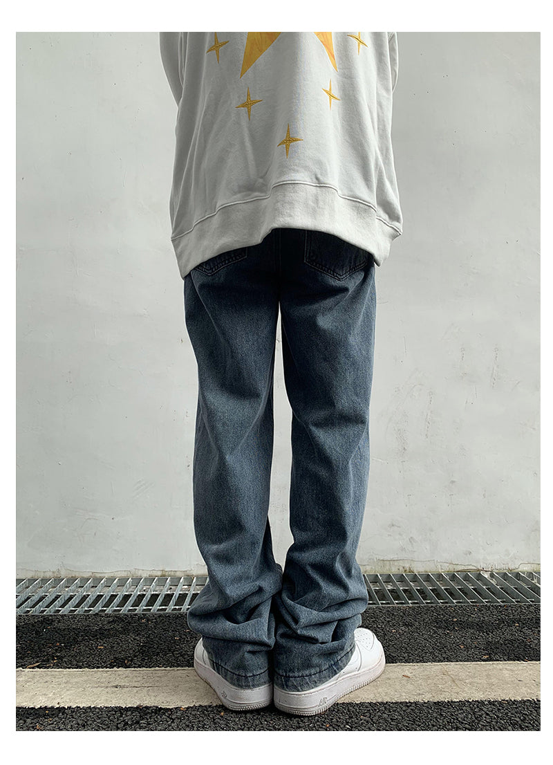 Skull Print Denim Jeans