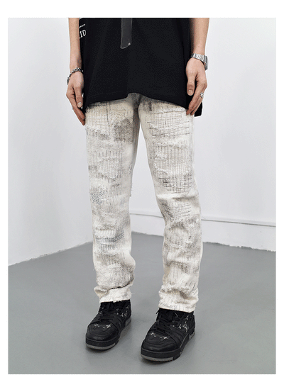 F3F Select Distressed White Denim Jeans