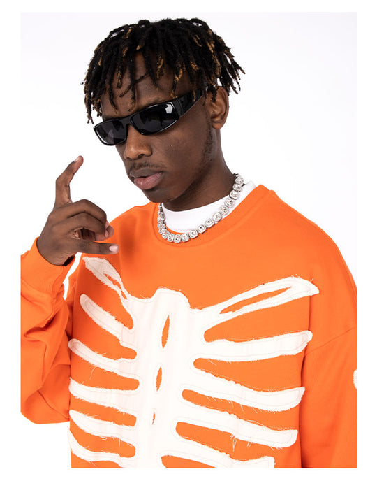 Patch Skeleton Sweatshirts