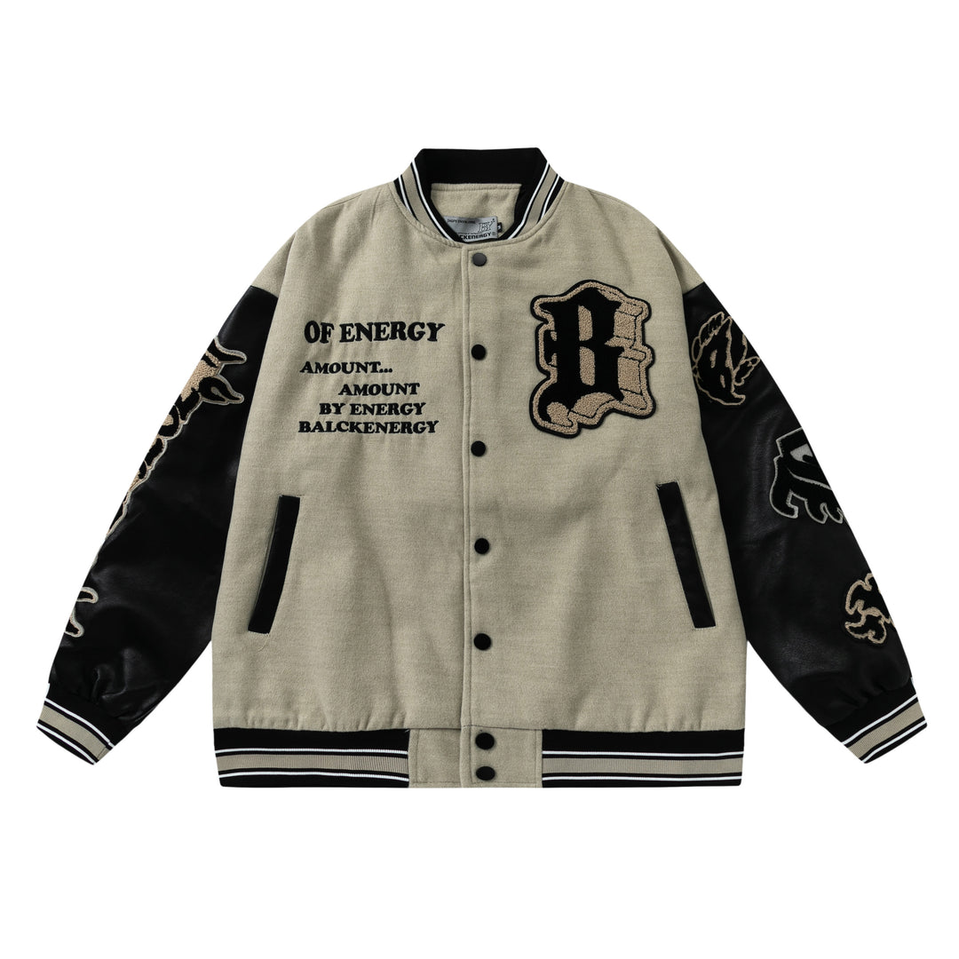 F3F Select Flame Embroidered Varsity Jacket