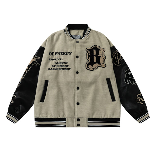 F3F Select Flame Embroidered Varsity Jacket