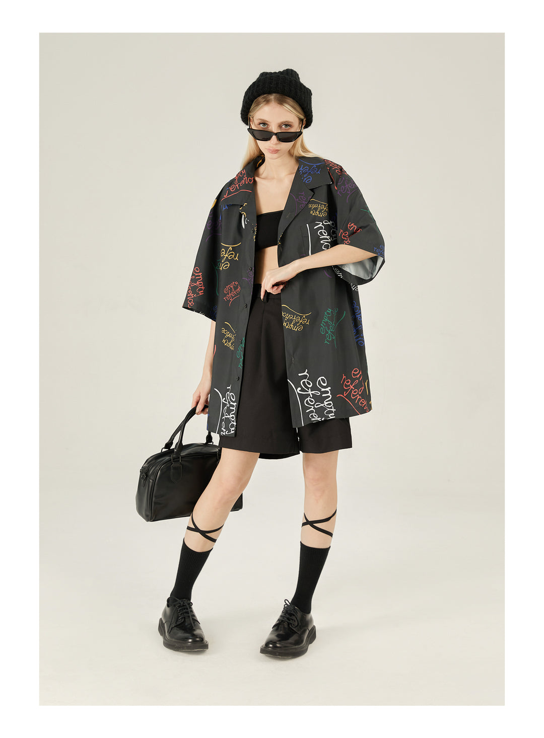 EMPTY REFERENCE Colorful Logo  Short Sleeve Shirt