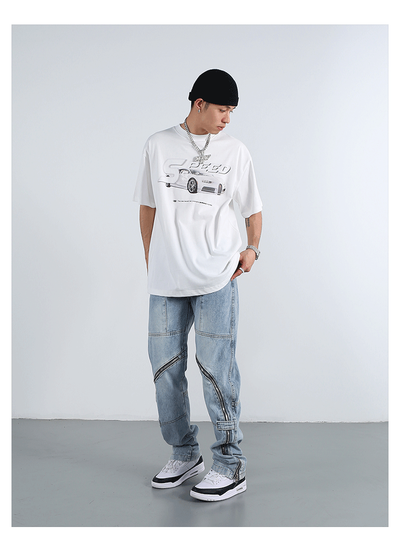 F3F Select Zipper Design Denim Jeans