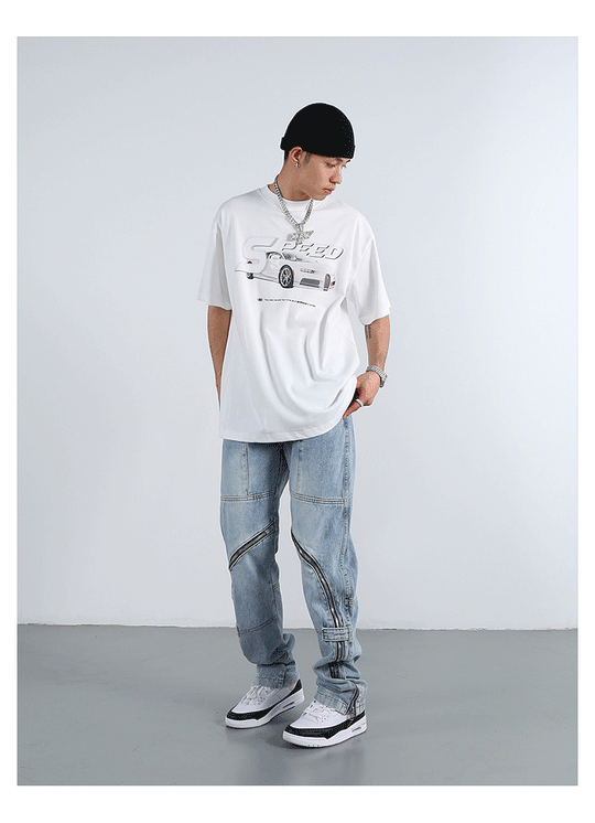 F3F Select Zipper Design Denim Jeans