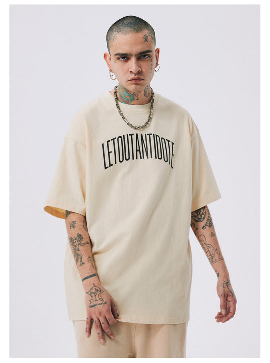 ANTIDOTE Letter Logo Printing Tee