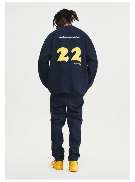 ANTIDOTE Logo Print hockey Long Sleeved Tee | Face 3 Face