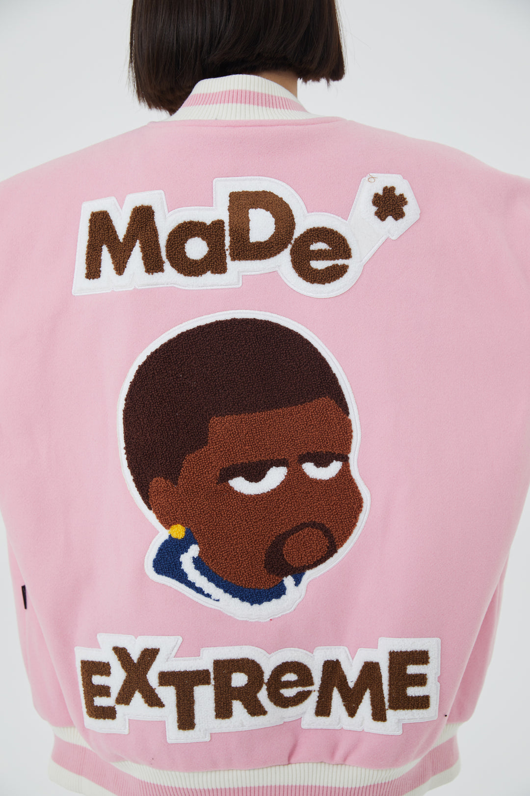 F3F Select Cartoon Flocking Embroidered Baseball Jacket