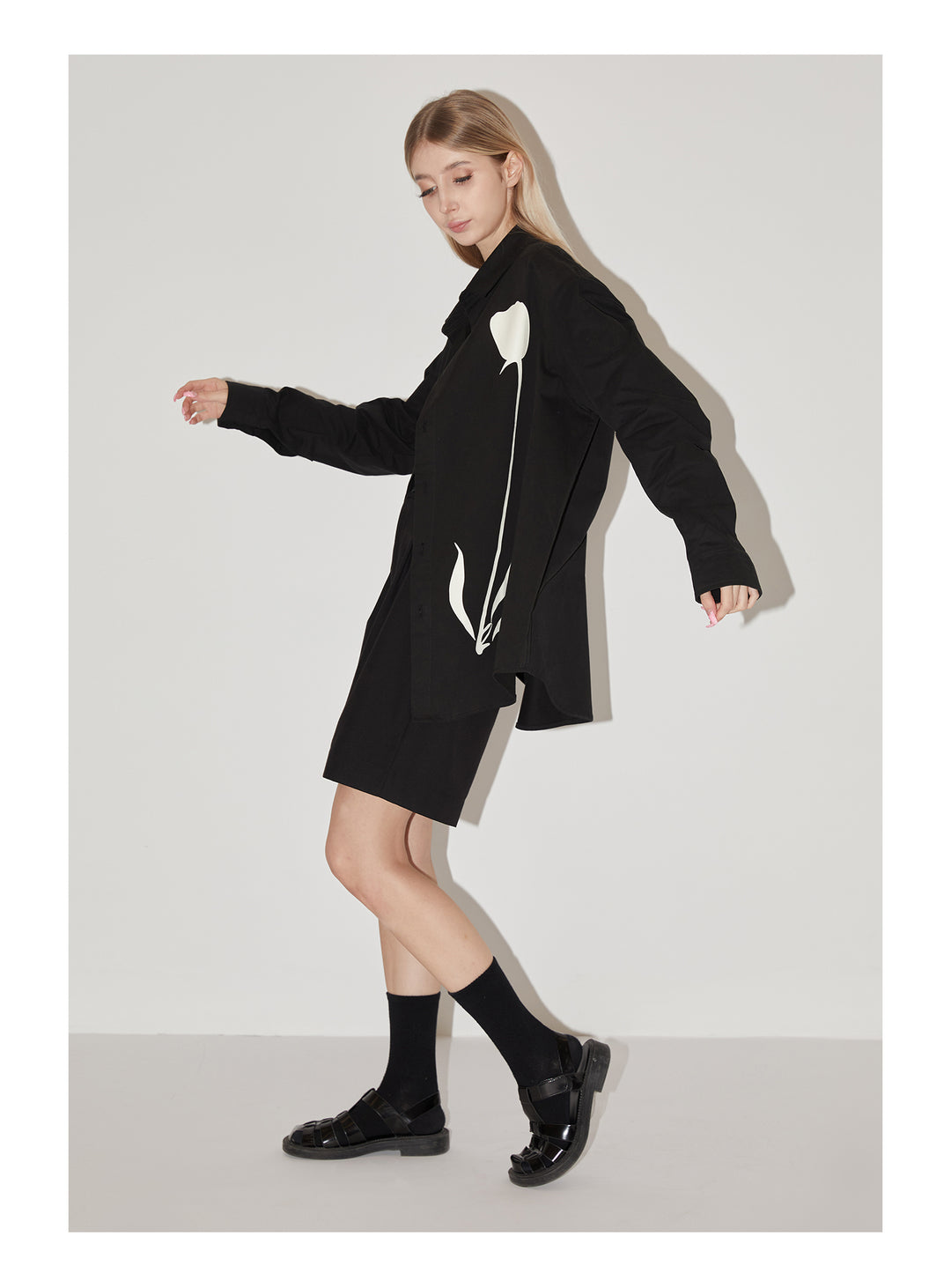 EMPTY REFERENCE Tulip Print Long Sleeved Shirt