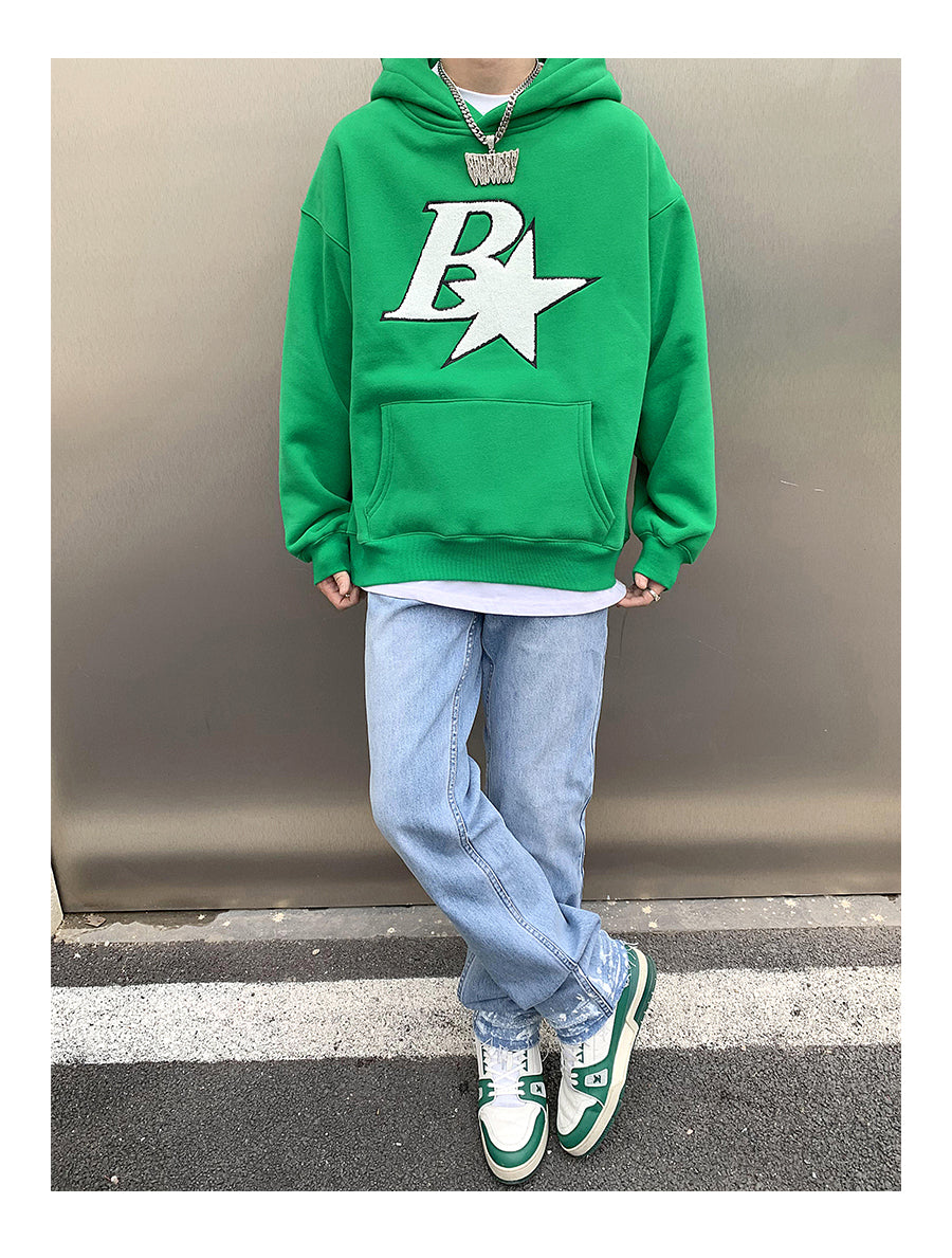B Star Embroidered Hoodie