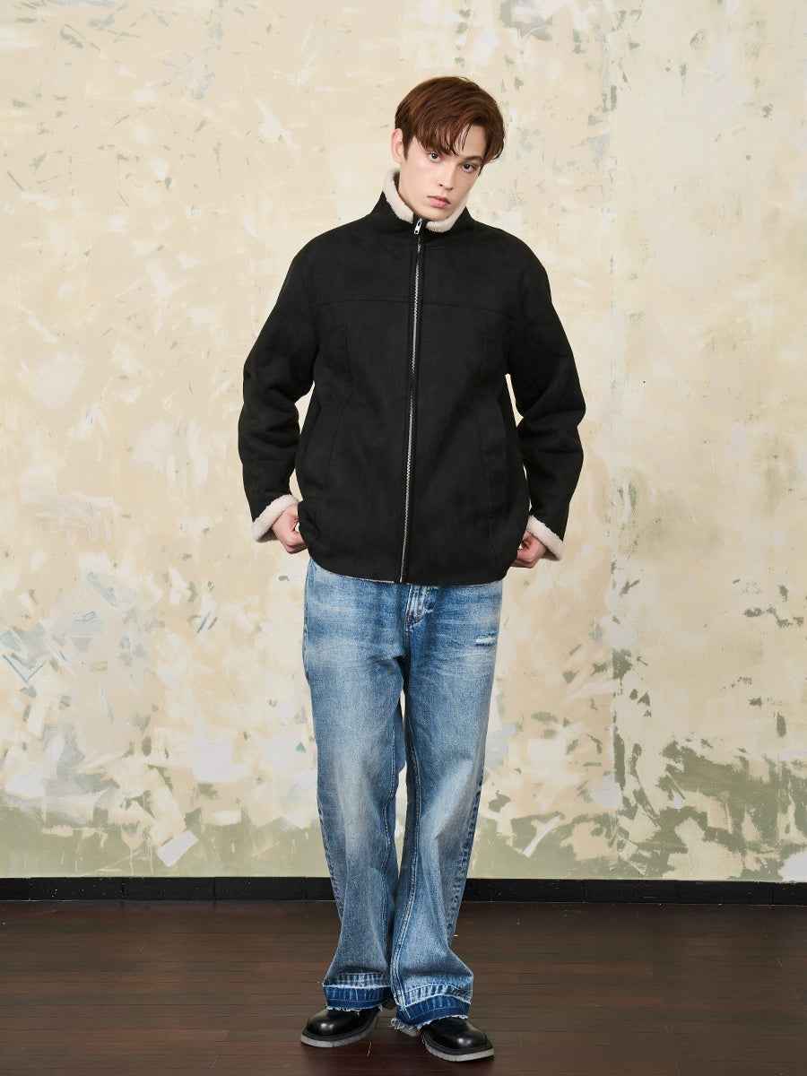 Harsh and Cruel Faux Fur Suede Jacket