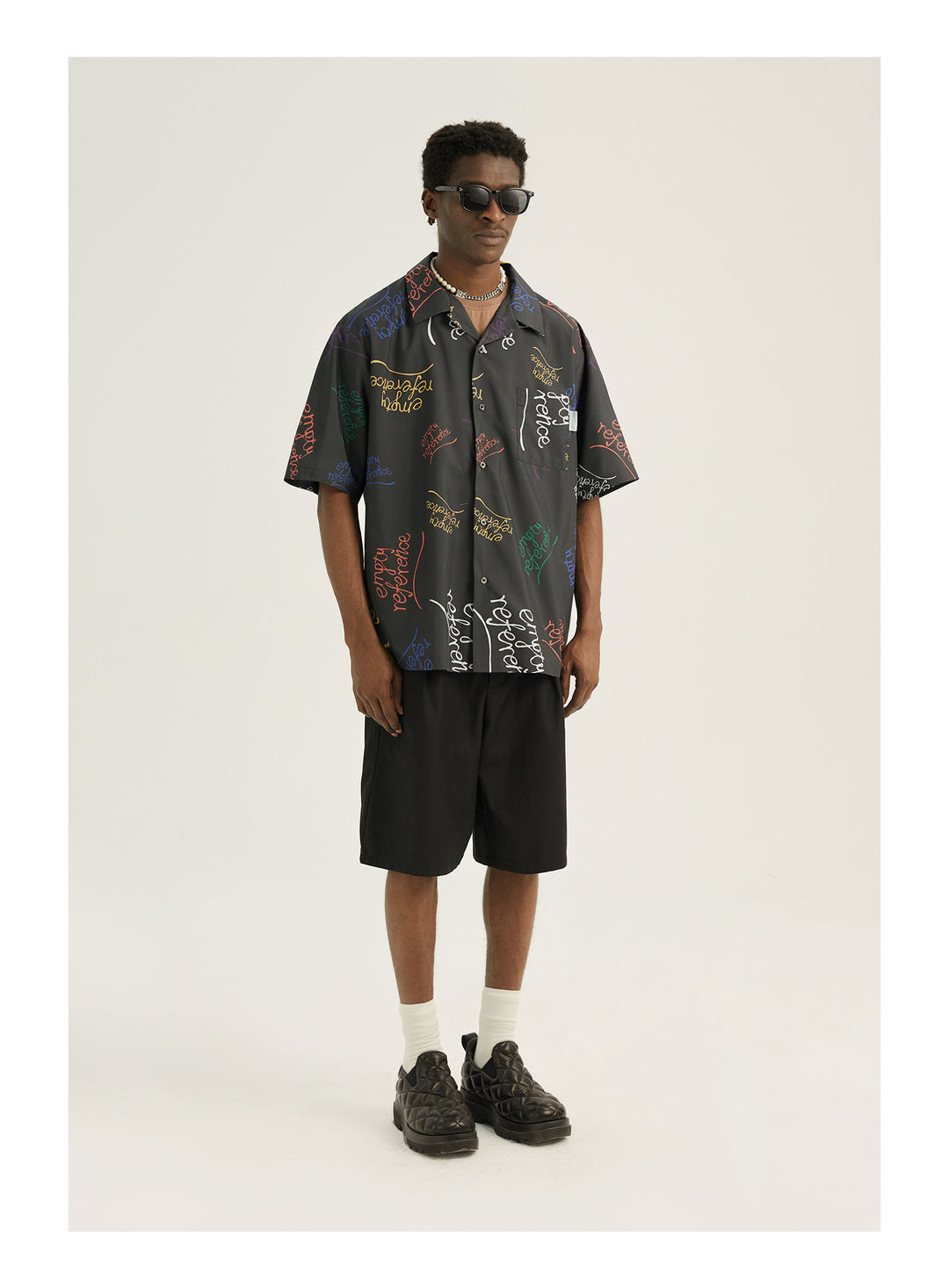 EMPTY REFERENCE Colorful Logo  Short Sleeve Shirt