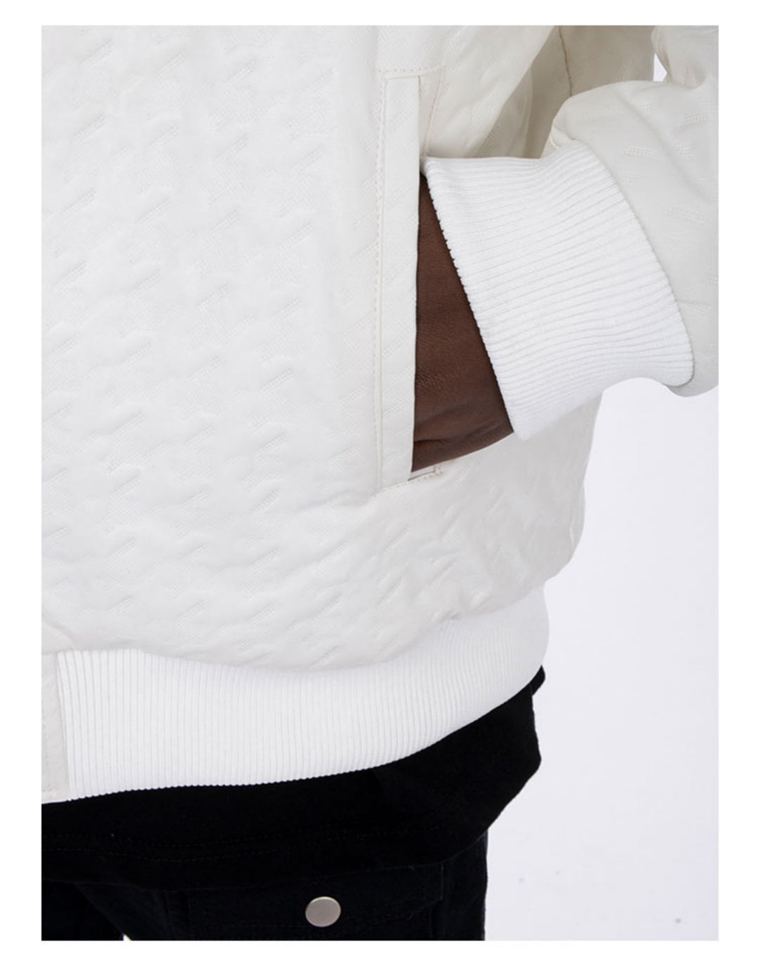 Gothic Word Quilted Varsity Jacket