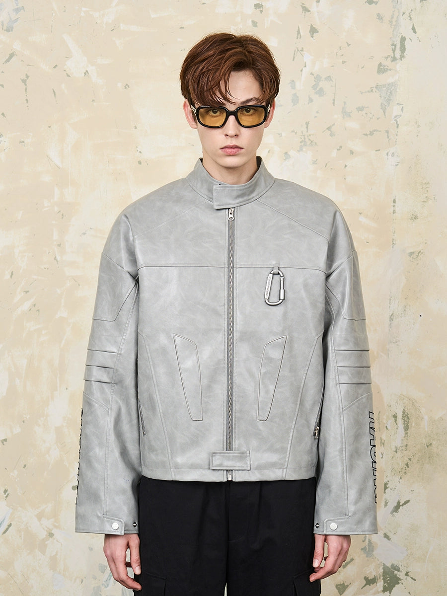 Harsh and Cruel Deconstructed Patchwork Leather Jacket