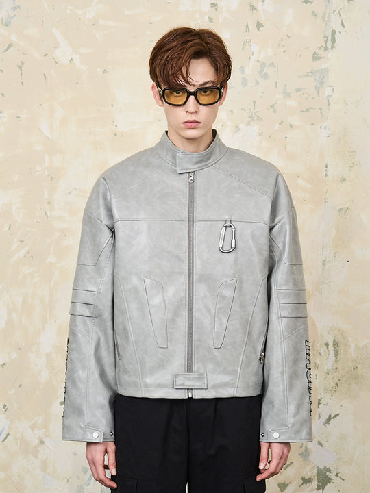 Harsh and Cruel Deconstructed Patchwork Leather Jacket