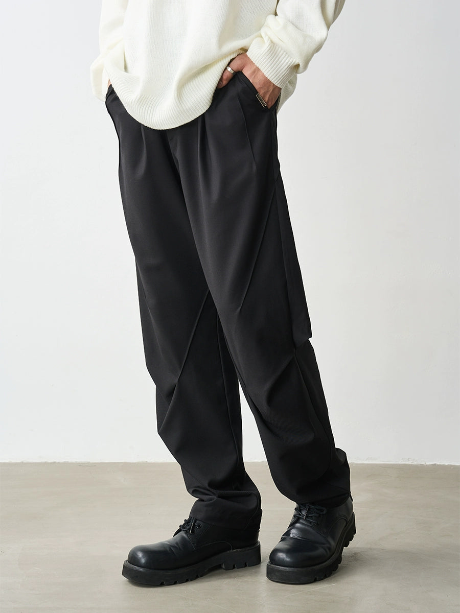 Harsh and Cruel Pleat Split & 3D Cut Suit Pants