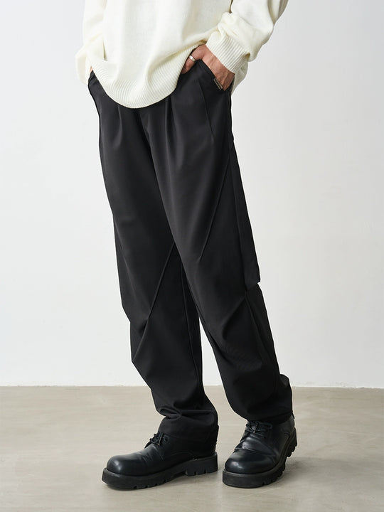 Harsh and Cruel Pleat Split & 3D Cut Suit Pants