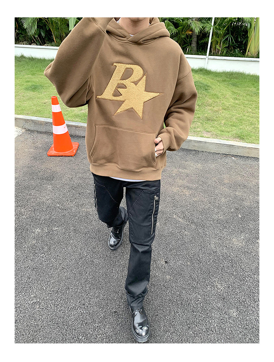 B Star Embroidered Hoodie