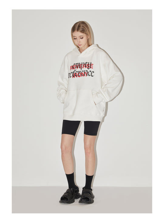 EMPTY REFERENCE Ghosting Logo Print Hoodie