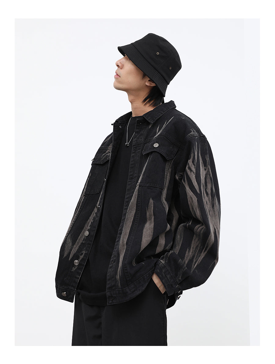 Heavy Craft Wash Hanging Dye Tie Dye Denim Jacket