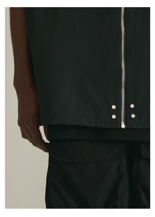 ANTIDOTE Zipper Studded Nylon Shirt