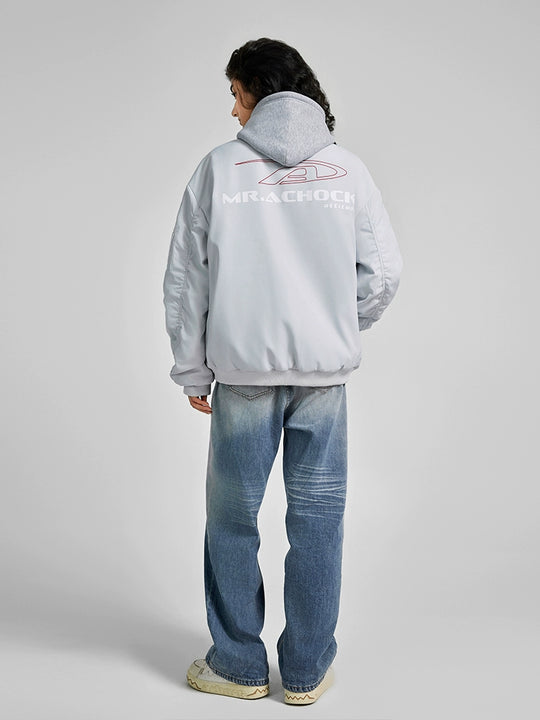 Achock Simple Logo Baseball Bomber Jacket