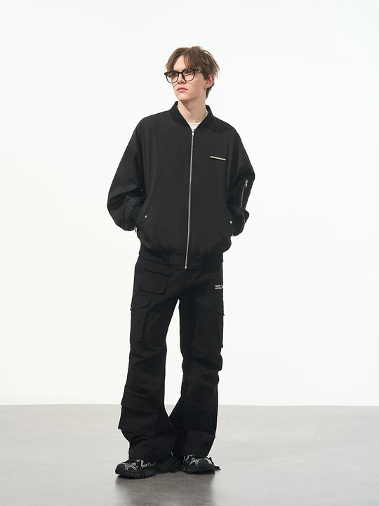 Harsh and Cruel Nylon Zipper Bomber Jacket