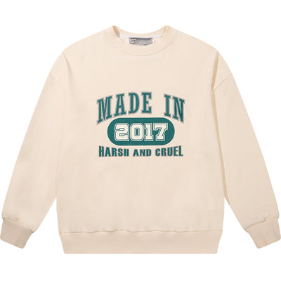 Harsh and Cruel Retro Theme Round Neck Sweatshirts