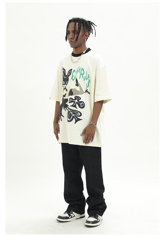 Cashrules Bunny Girl Foam Printing Tee