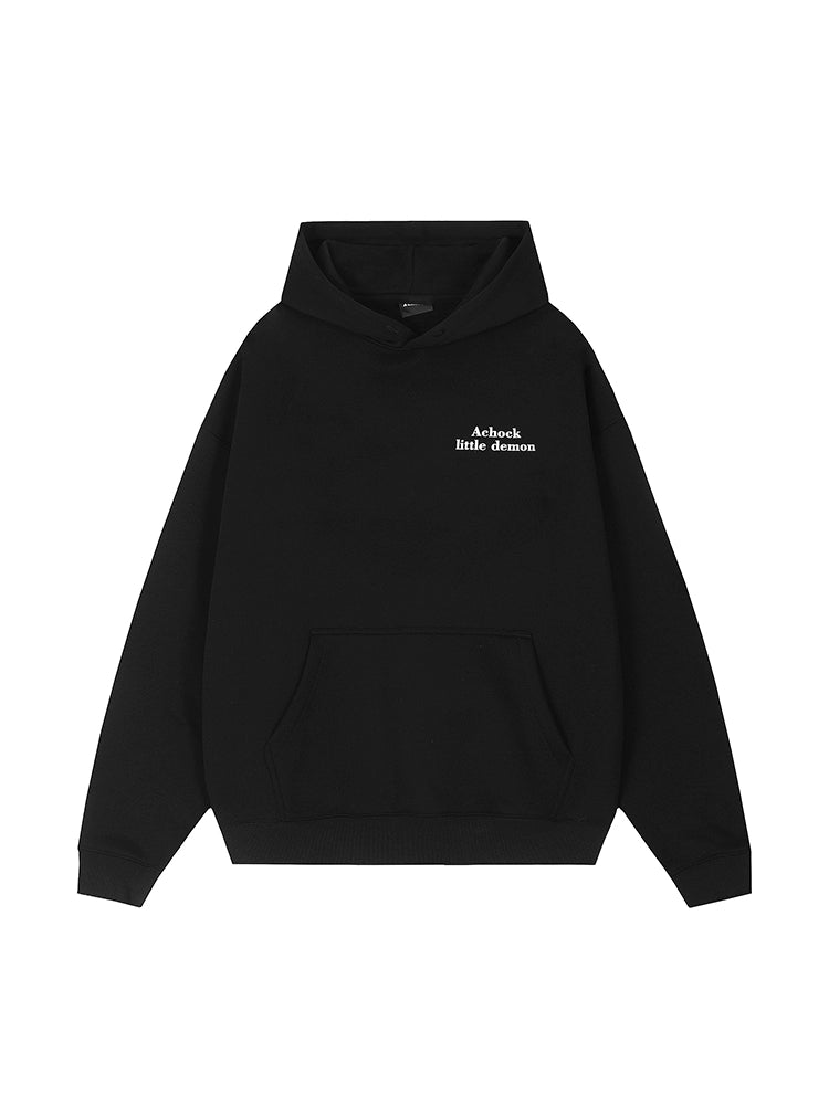 Achock Little Devil Print Hoodie