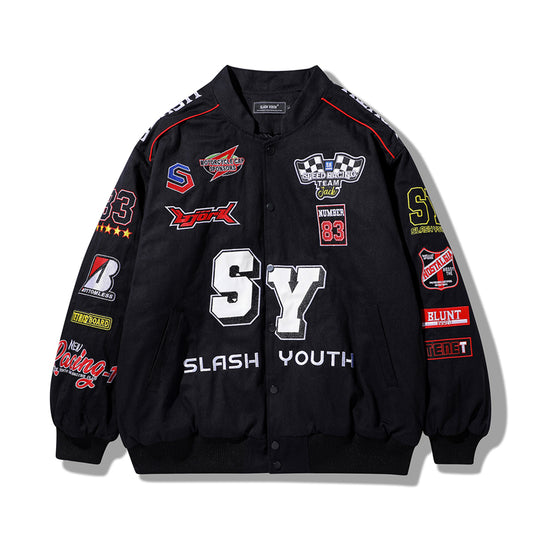 SY Embroidered Motorcycle Racing Jacket