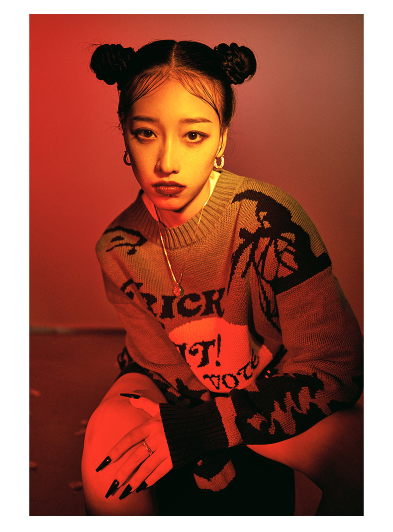 VOTE Trick Or Treat Knit Sweater