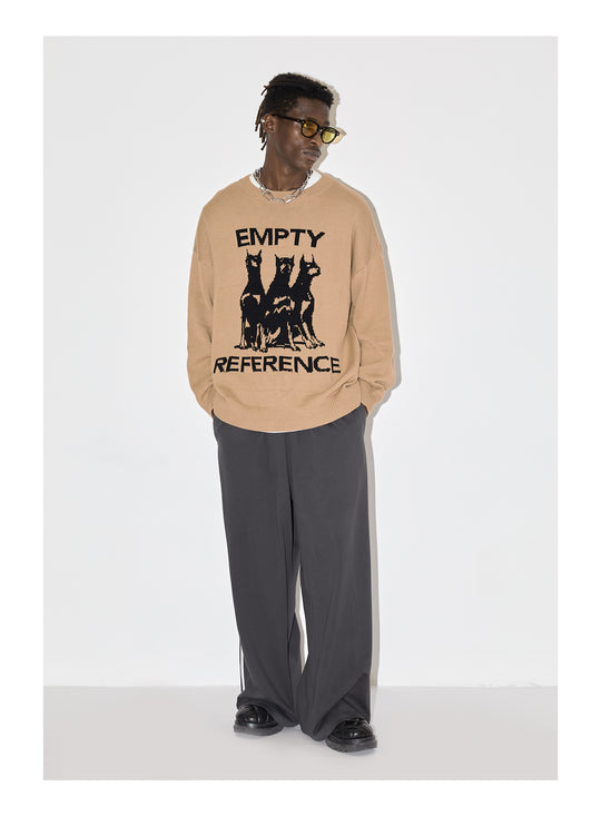 EMPTY REFERENCE Doberman Knit Sweater