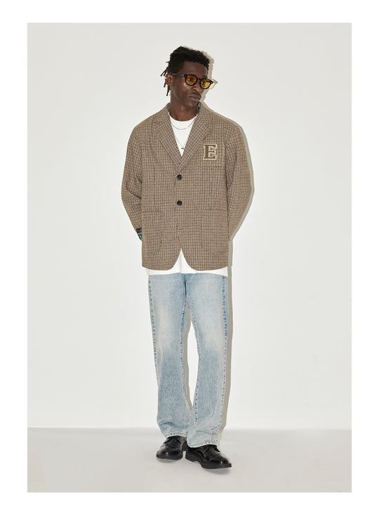 EMPTY REFERENCE Patch Embroidery Suit Jacket