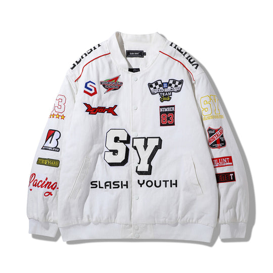 SY Embroidered Motorcycle Racing Jacket