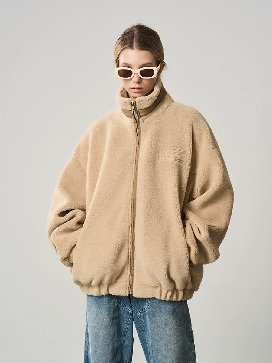 Harsh and Cruel Logo Embroidered Sherpa Jacket