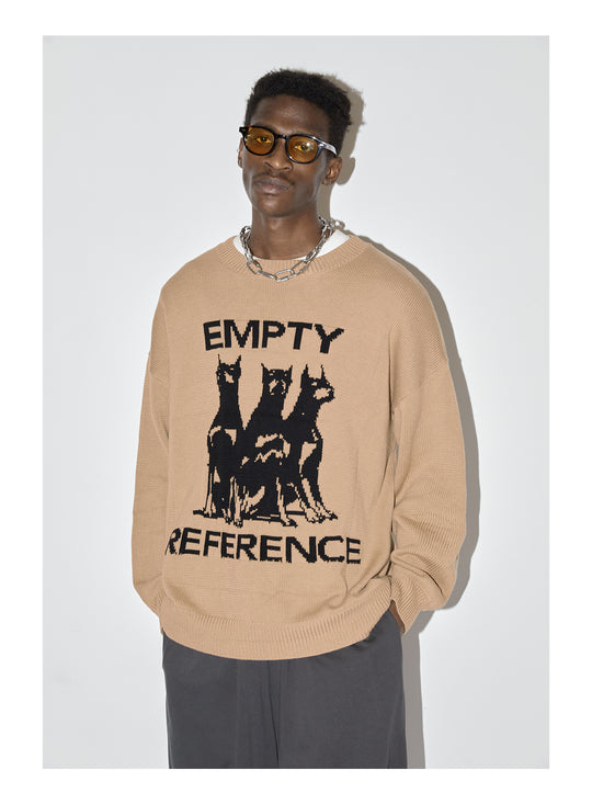 EMPTY REFERENCE Doberman Knit Sweater