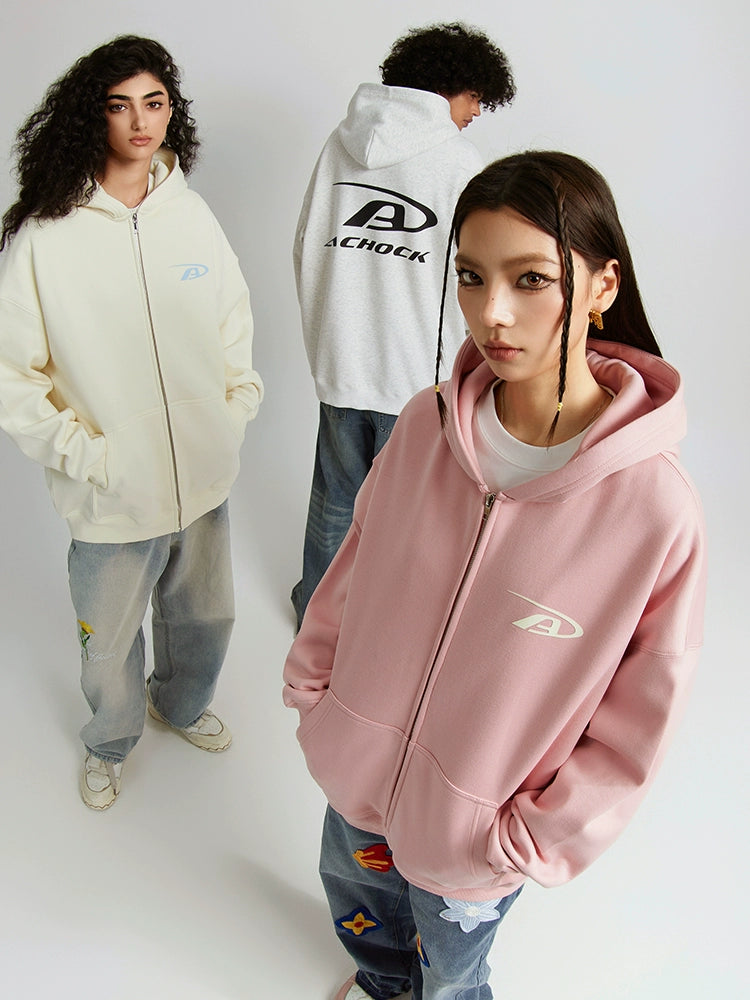 Achock Basic Logo Zipper Hoodie | Face 3 Face