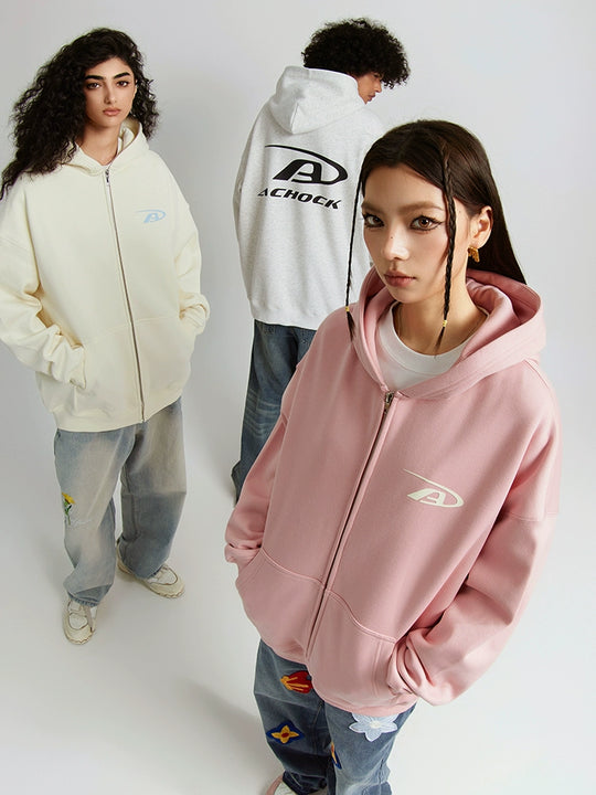 Achock Basic Logo Zipper Hoodie | Face 3 Face