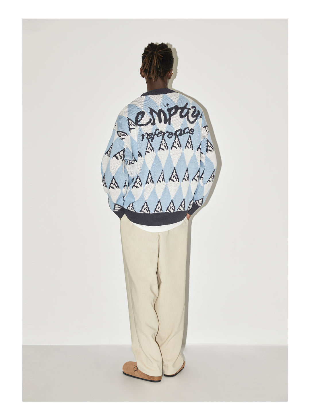 EMPTY REFERENCE Snow Mountain Stitching Cardigan