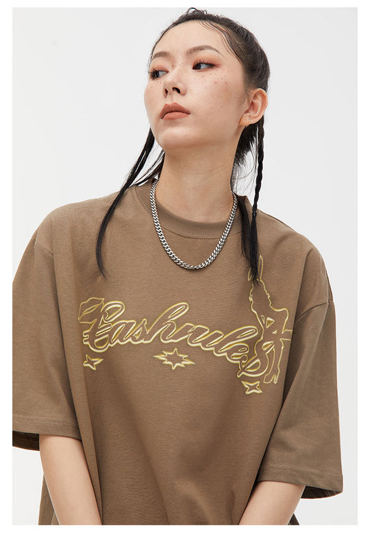 Cashrules Bunny Girl Logo Printing Tee