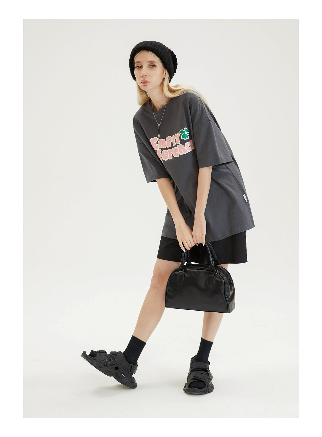 EMPTY REFERENCE Pink Letters Logo Tee