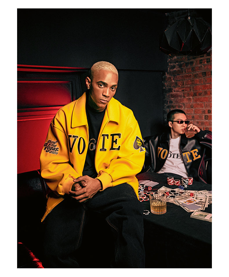VOTE Spades VOTE CLUB Leather Jacket