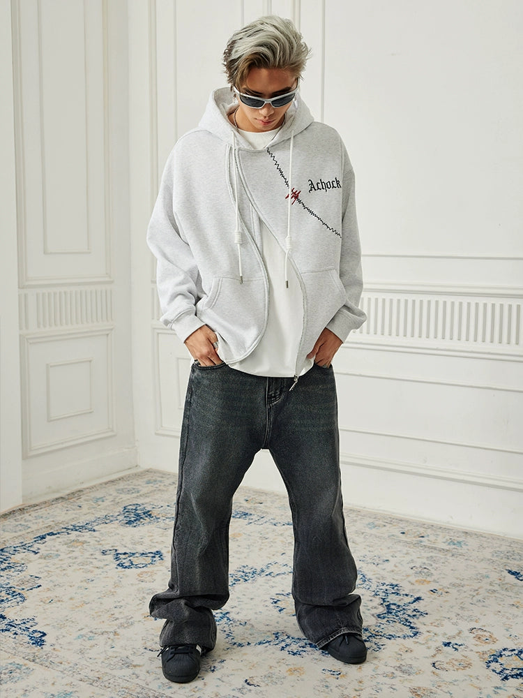 Achock Logo Embroidered Design S Zipper Hoodie