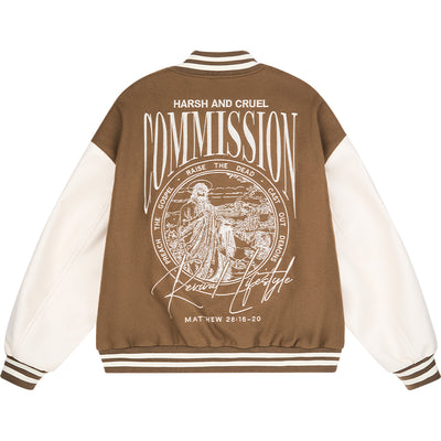 Harsh and Cruel Loose Casual Embroidered Baseball Jacket