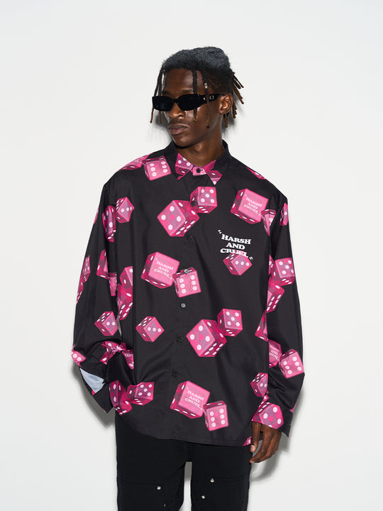 Harsh and Cruel 3D Dice Full Print L/S Shirt