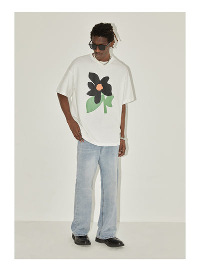 EMPTY REFERENCE Black Flower Tee