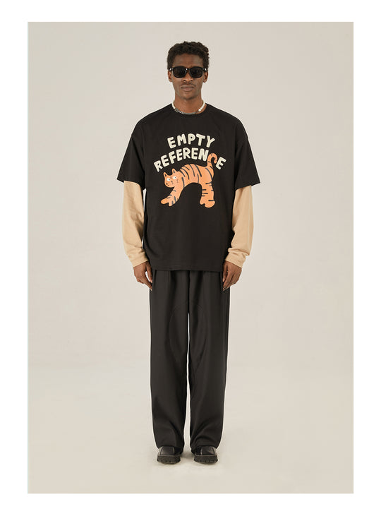 EMPTY REFERENCE Cute Tiger Print Tee