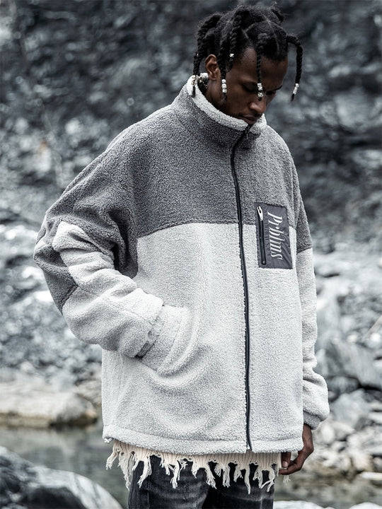 PRBLMS Big LOGO Sherpa Fleece Boa Jacket | Face 3 Face