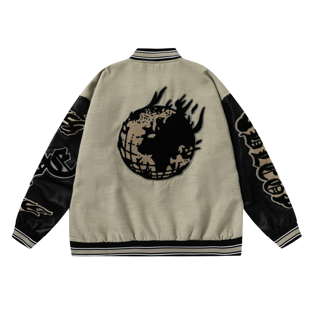 F3F Select Flame Embroidered Varsity Jacket